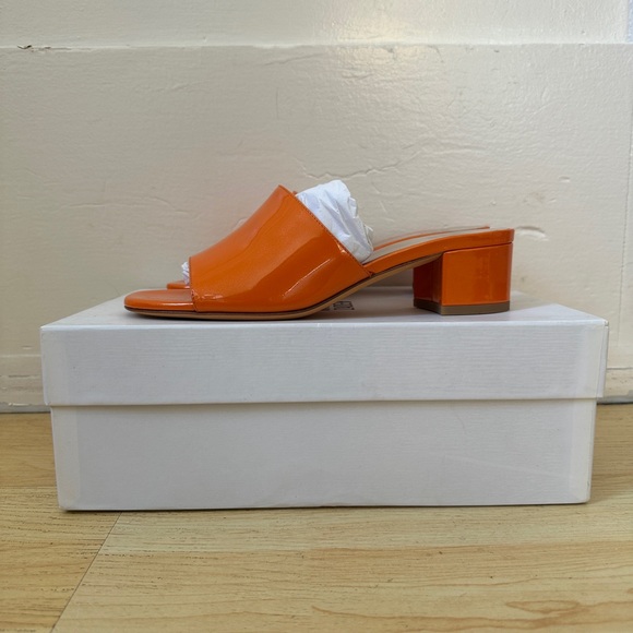 Maryam Nassir Zadeh Sophie Patent Slides in Orange - Picture 4 of 5